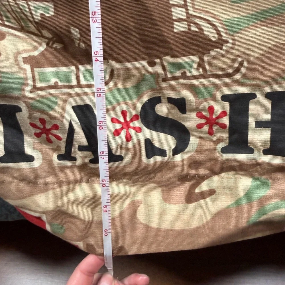 Vintage MASH 4077th Camouflage Curtains 4 Panels Red Cross Helicopter 58x35